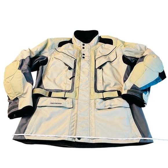 First Gear Kilimanjaro Men's Vintage Cycle Jacket Size XL KHAKI/Gray - Picture 9 of 16